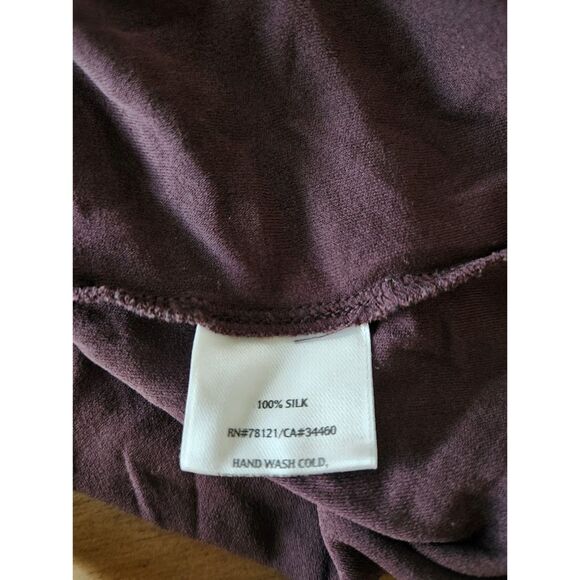 Eileen Fisher Plum Purple Silk Tank Top | Size L - Picture 8 of 9